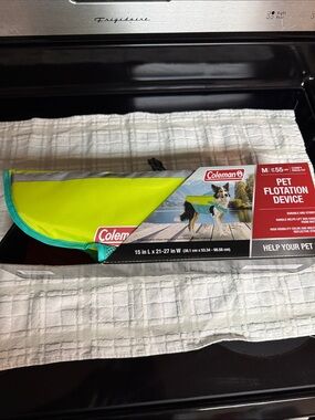 Coleman Lime Green and Teal Pet Flotation Device
